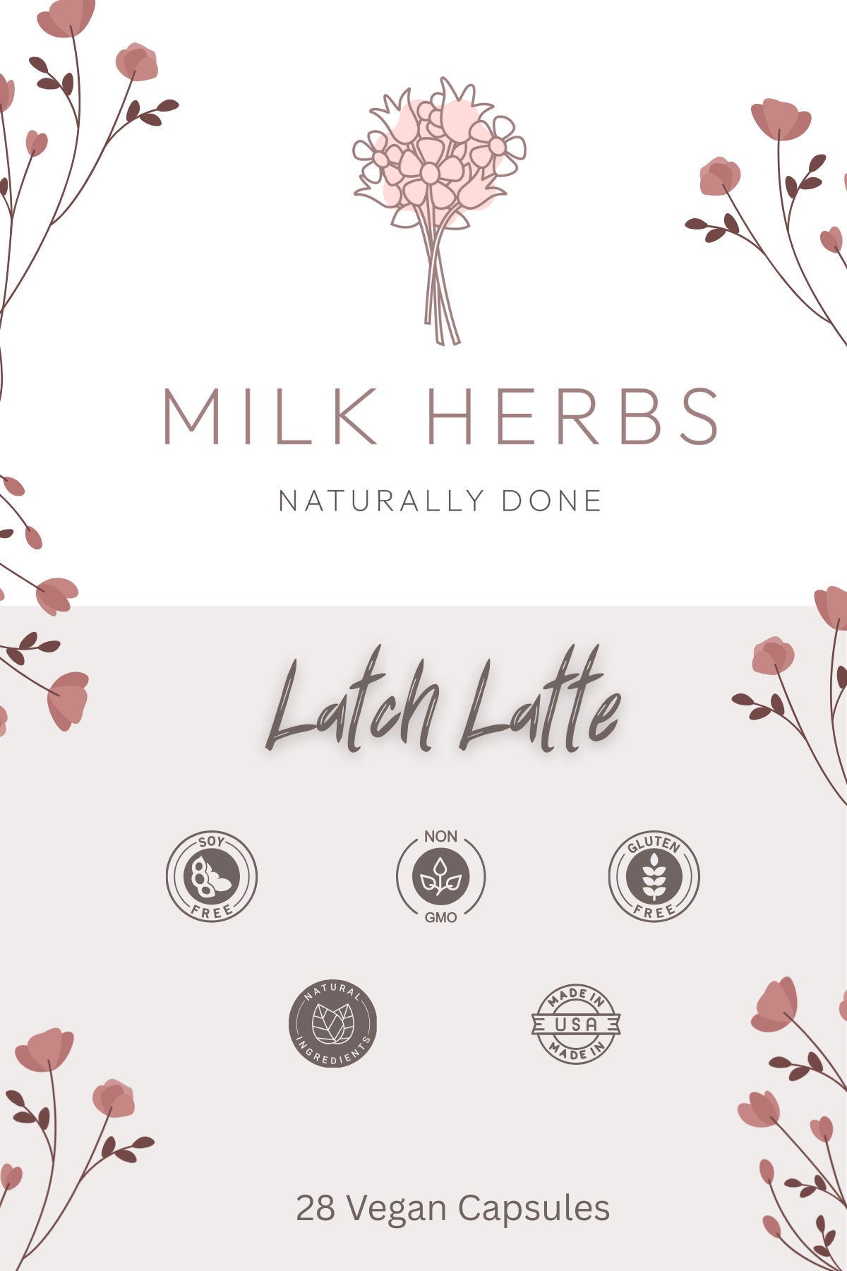 Latch Latte - Herbal Lactation Capsules (Fenugreek-Free) - Image 2
